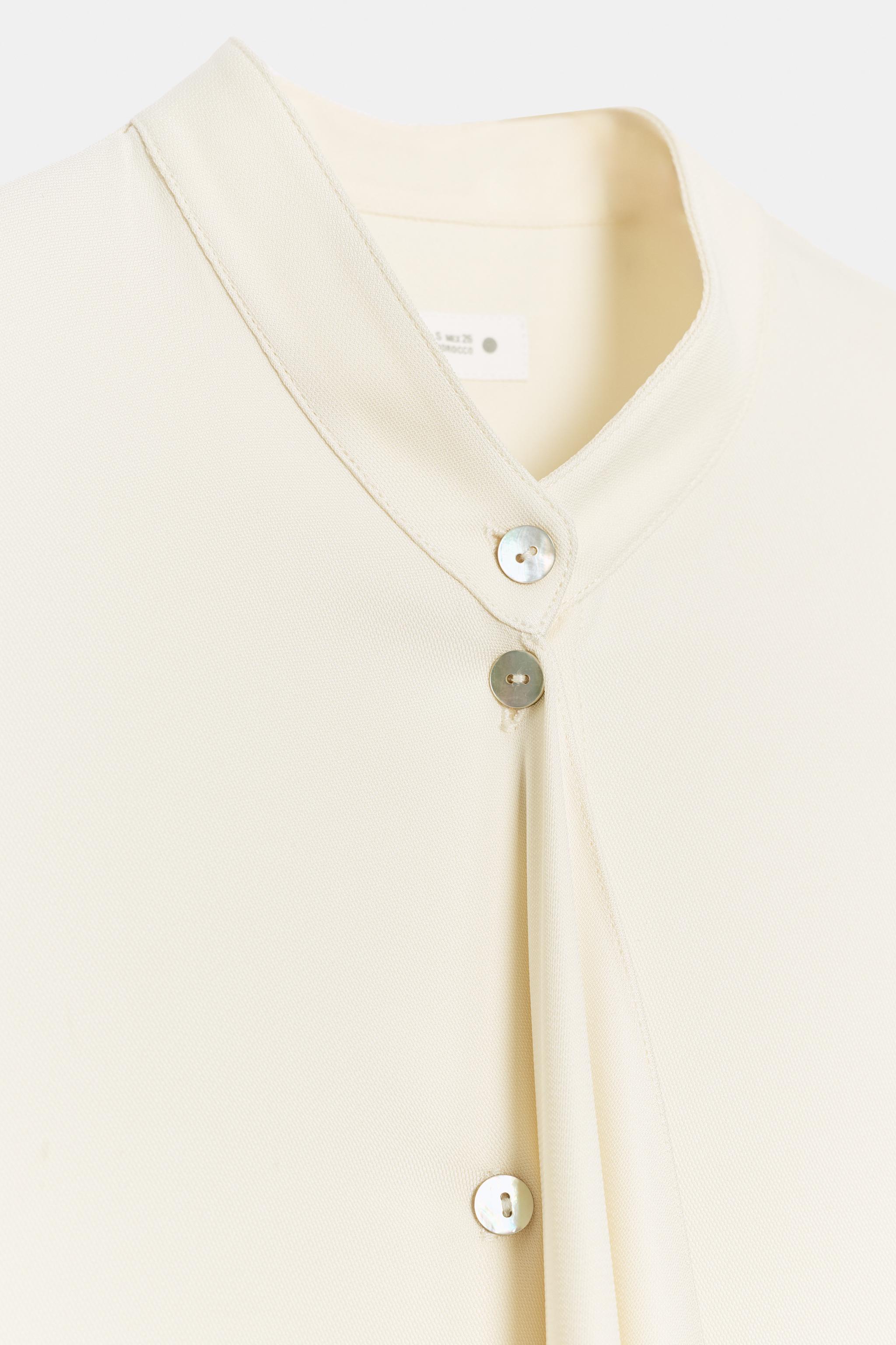 ZW COLLECTION TIED PLEATED BLOUSE
